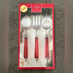 Lenox Holiday Jewel Spiral 3 Piece Serving Set